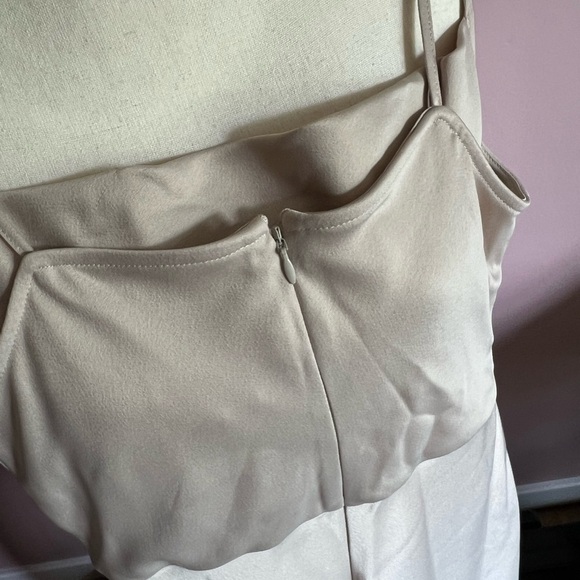 NWT BHLDN Cali Satin Cowl-Neck Midi Slip Dress In Champagne Anthropologie size 0 - Picture 6 of 6